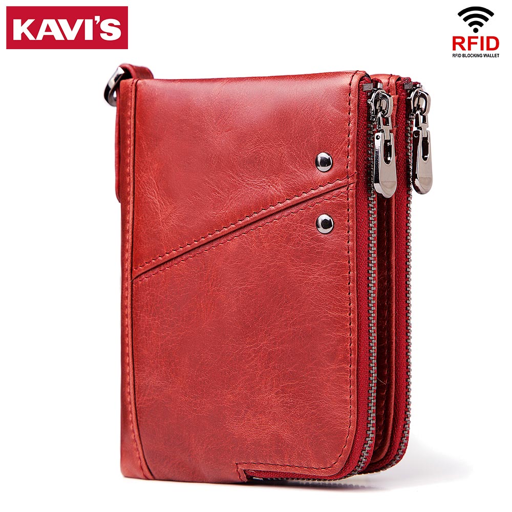 Women'S Bags At M&S - KAVIS Genuine Leather Women Wallet Female