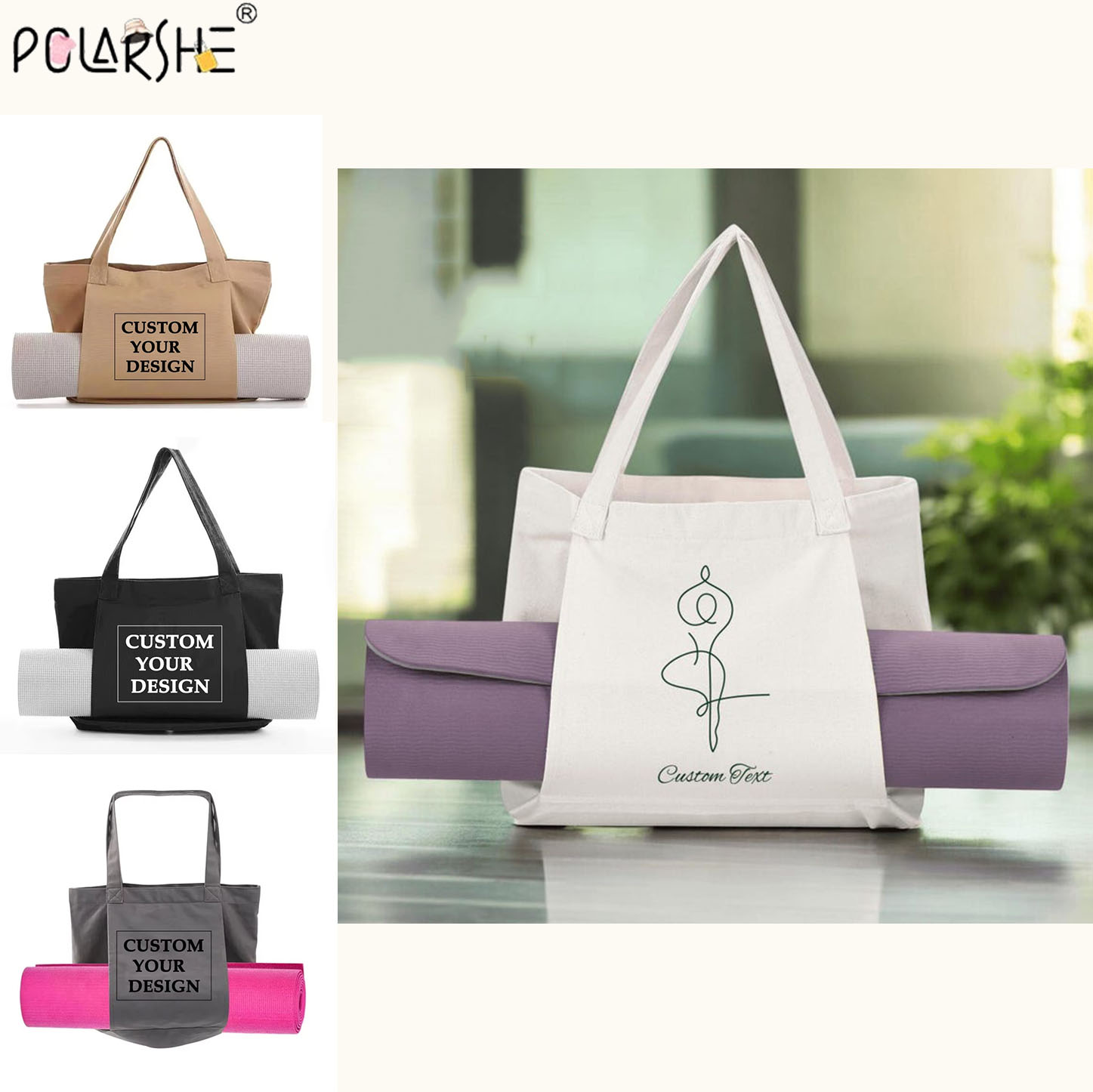 Women'S Work Bags Tote - Custom Yoga Mat Tote Bag Personalized