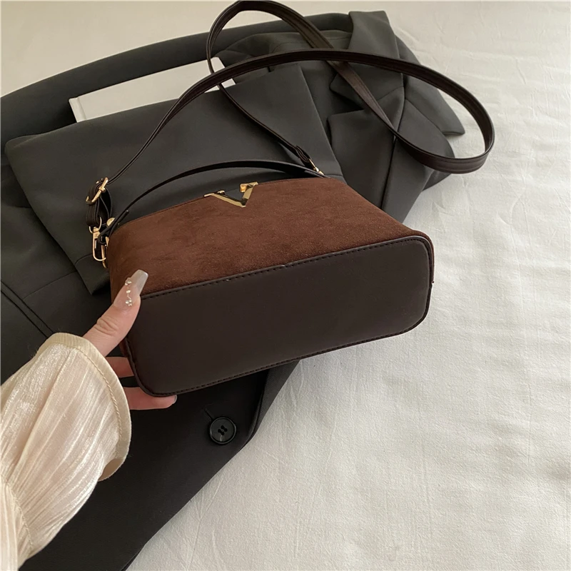 Women'S Vegan Bags - Fashionable Mini Suede Women's Bag, Faux
