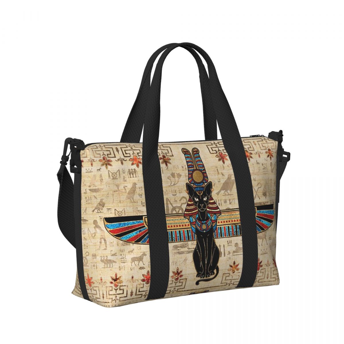 Women Bags Egypt - Egyptian Cat Egypt Hieroglyphic Beach Travel