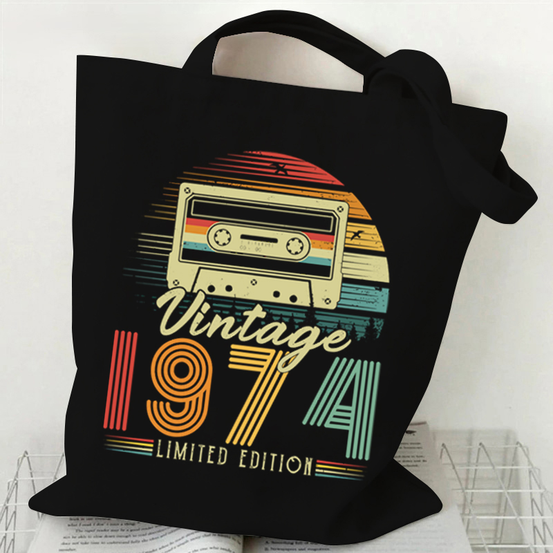 Women'S Vegan Bags - Women's Handbags Vintage 1974 Canvas Shopping
