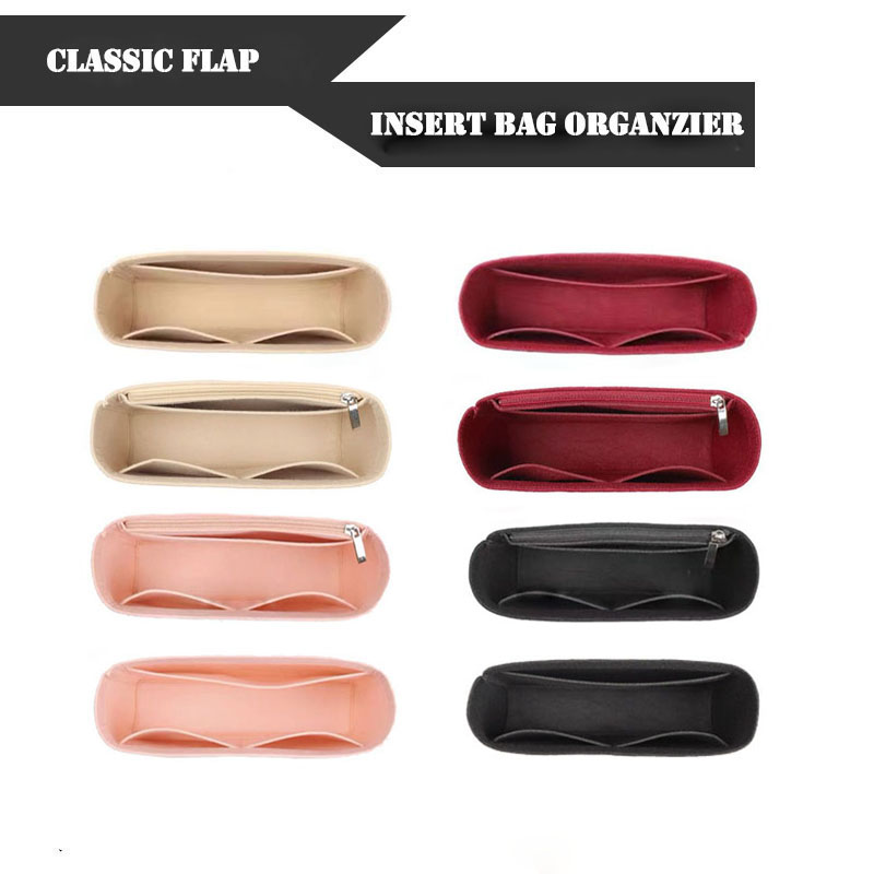 Women Bags Chanel - Classic Flap Insert organizer Felt material