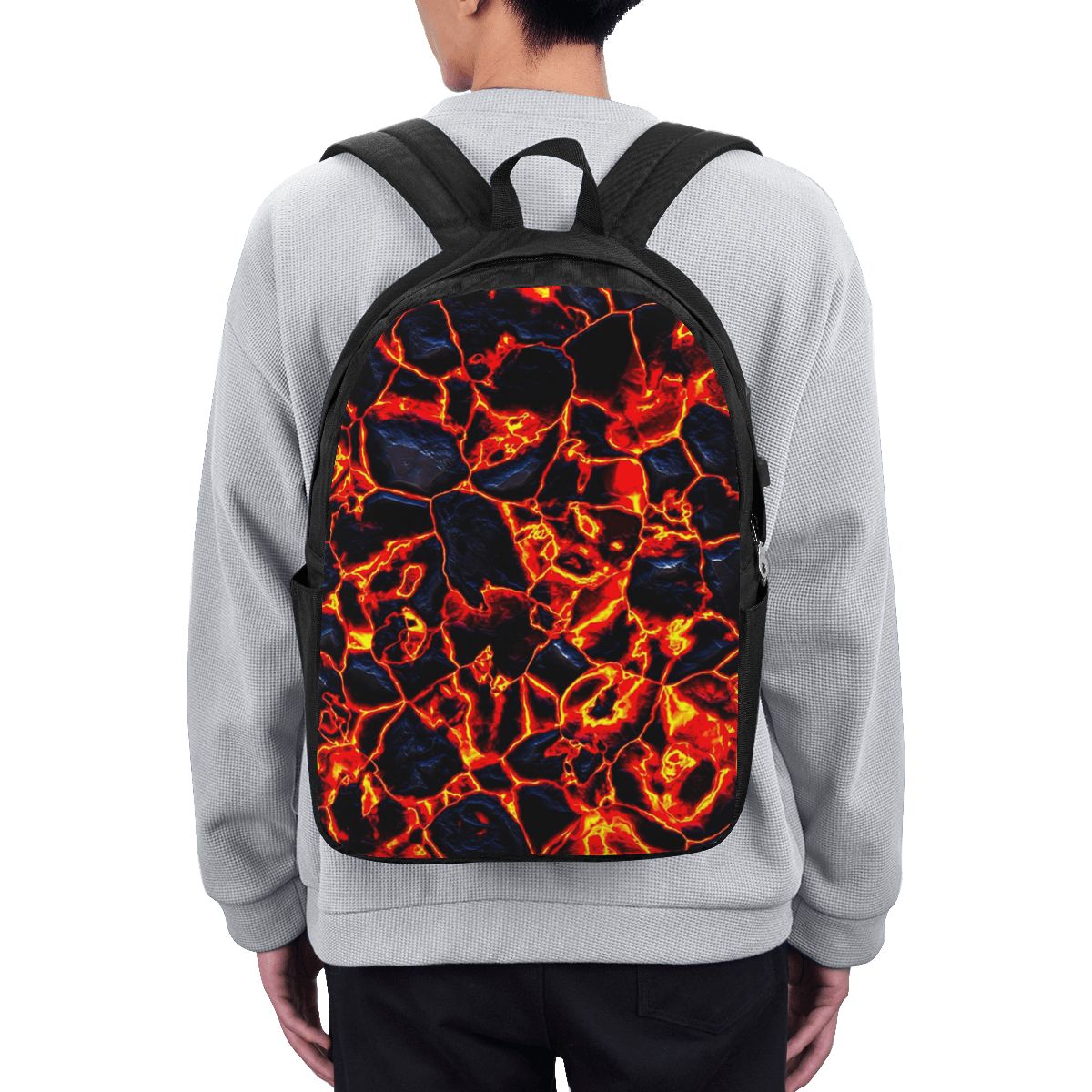 Women Bags Laptop - Magma Volcano Lava Fire Backpack Travel
