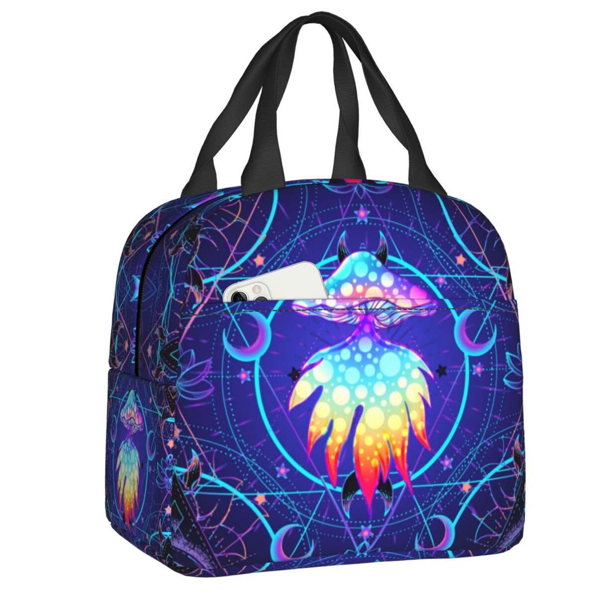 Women Bags India - Custom India Mandala Magic Lunch Bags