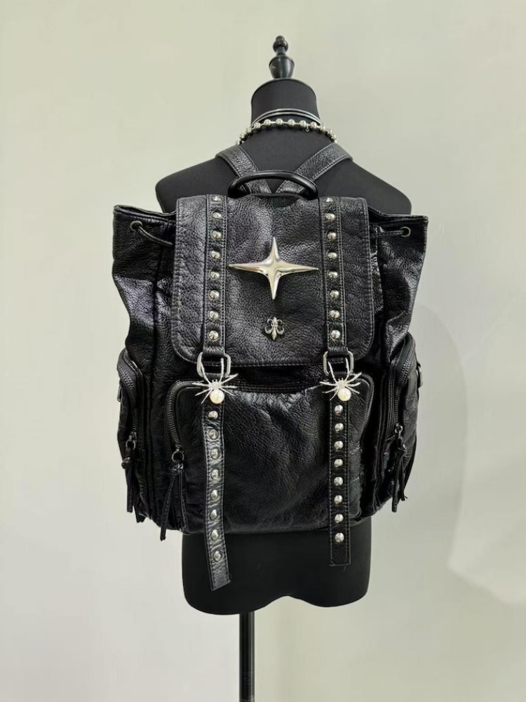 Women'S Vegan Bags - Gothic Punk PU Leather Shoulder Bag