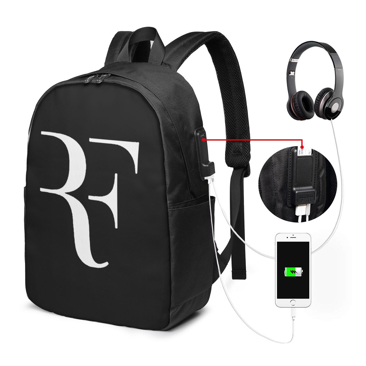 Women Bags Laptop - Roger Federer Backpack Travel Notebook Bag