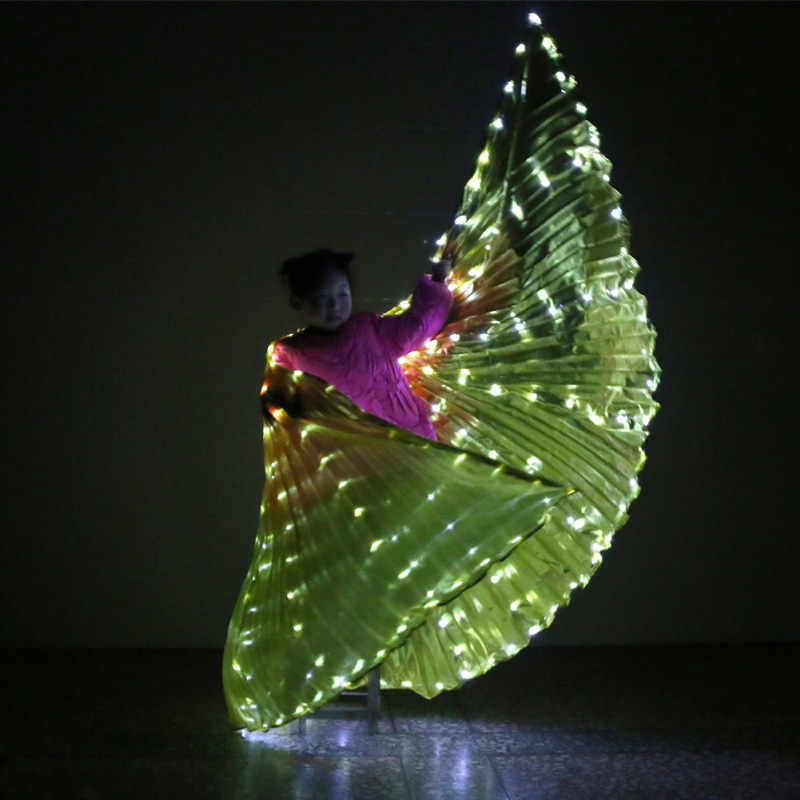 Women Bags India - Golden Wing with LED Lamp Fiber