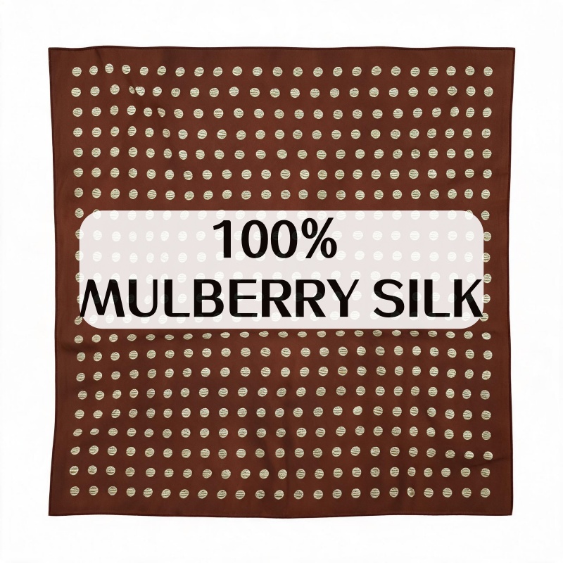 100% Mulberry Silk Brown Polka - Women'S Retro Bags review and price