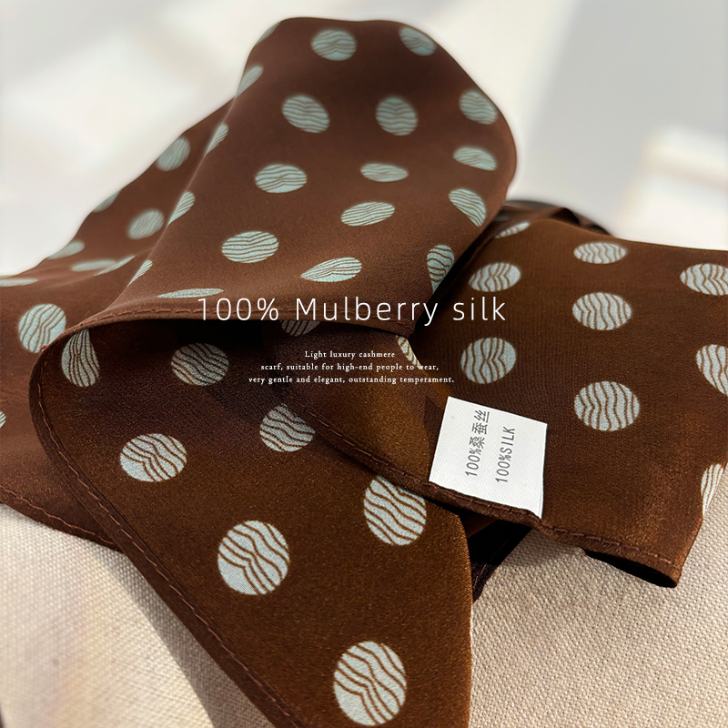 100% Mulberry Silk Brown Polka - Women'S Retro Bags review and price