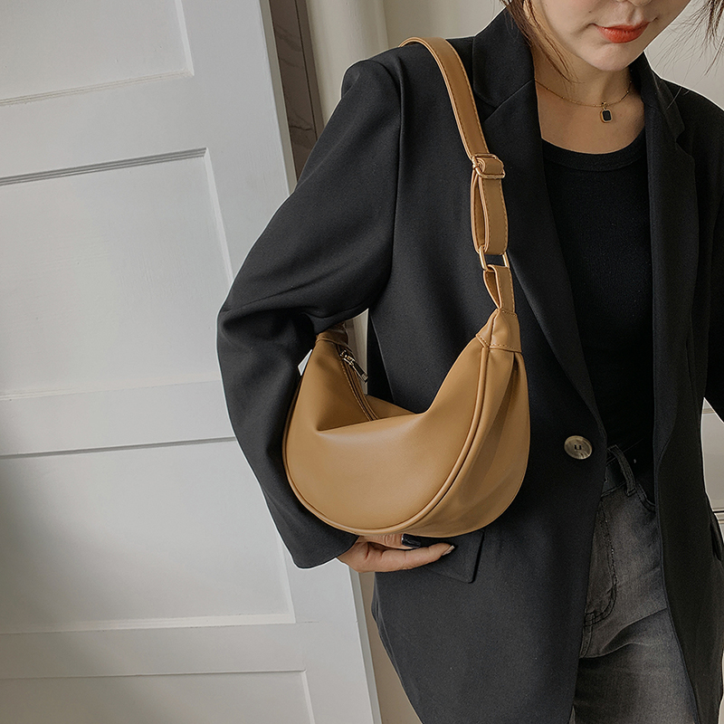 Half Moon Small PU Leather Zip - Women Bags Trend 2025 review and price