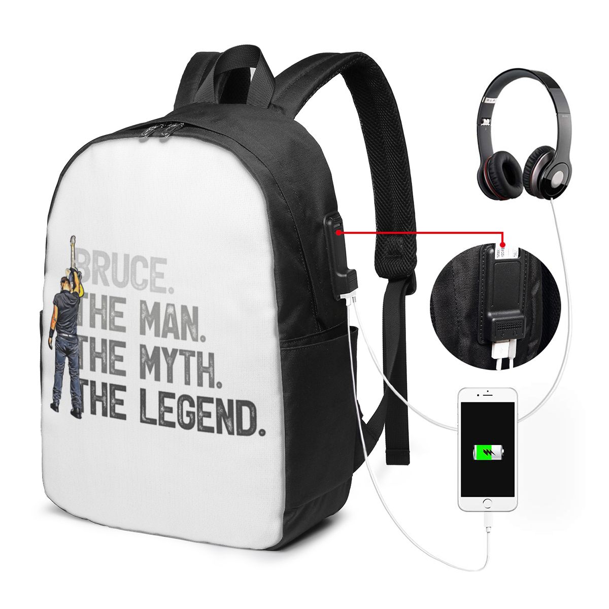 Bruce Springsteen Backpack Tra - Women Bags Laptop review and price