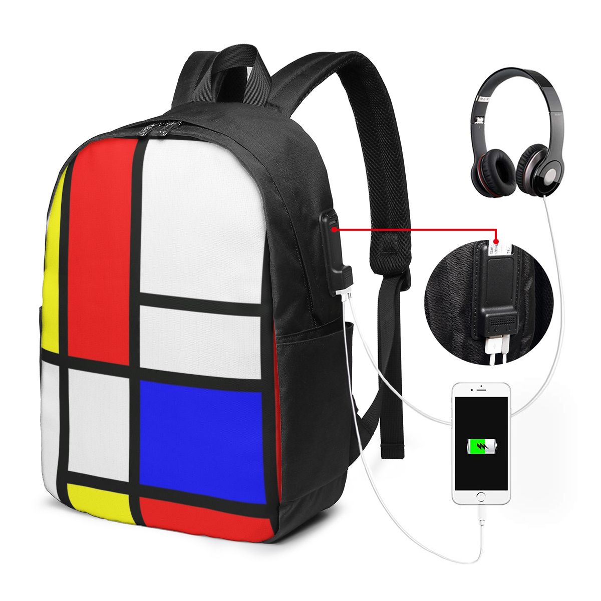 Piet Mondrian Composition  Bac - Women Bags Laptop review and price