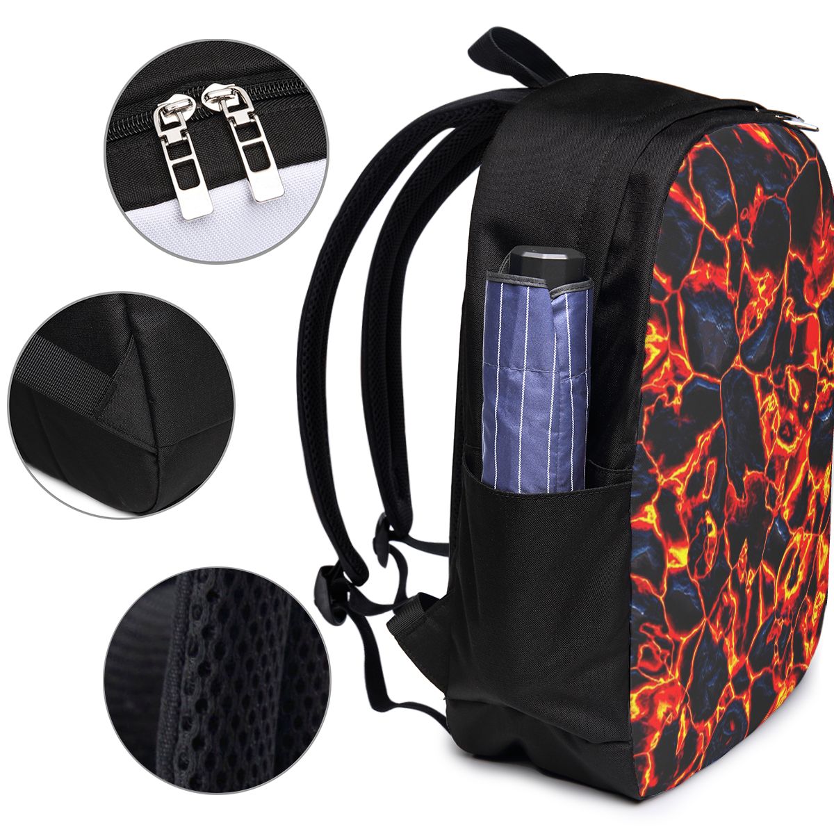 Magma Volcano Lava Fire Backpa - Women Bags Laptop review and price
