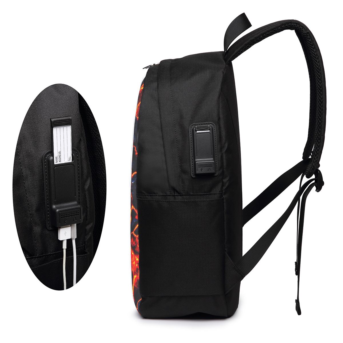 Magma Volcano Lava Fire Backpa - Women Bags Laptop review and price