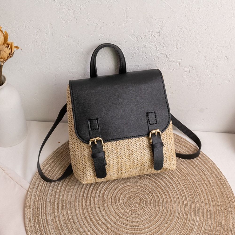 Versatile Bag PU Leather Straw - Women'S Retro Bags review and price