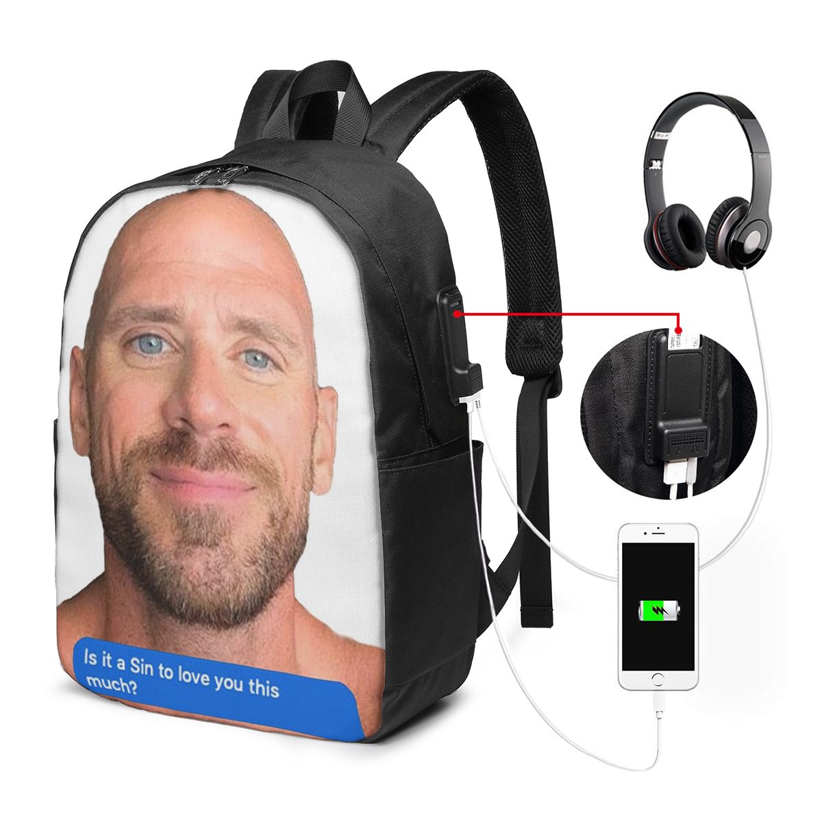 Johnny Sins Flirty Text Bubble - Women Bags Laptop review and price
