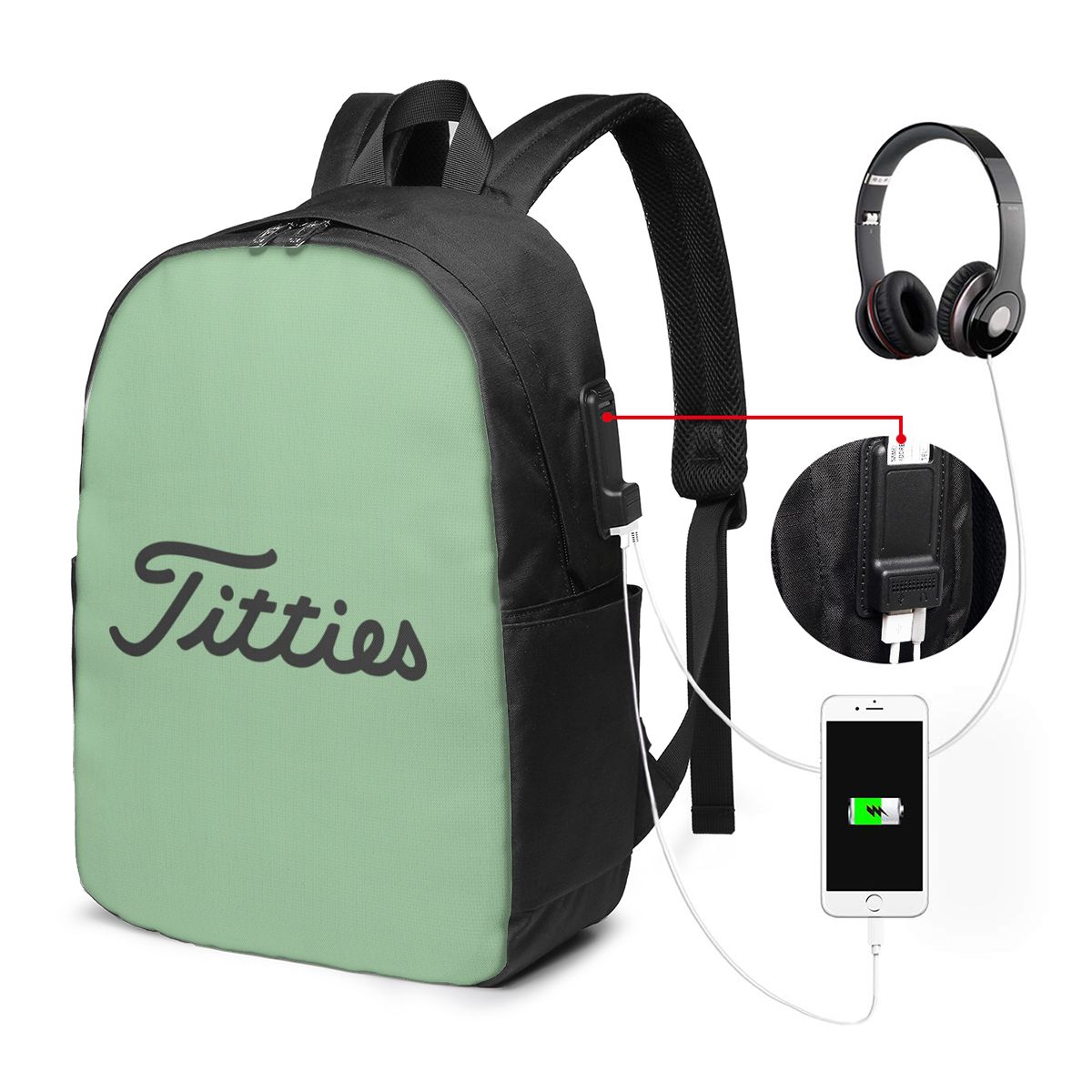 Titties Golf Ball Backpack Tra - Women Bags Laptop review and price