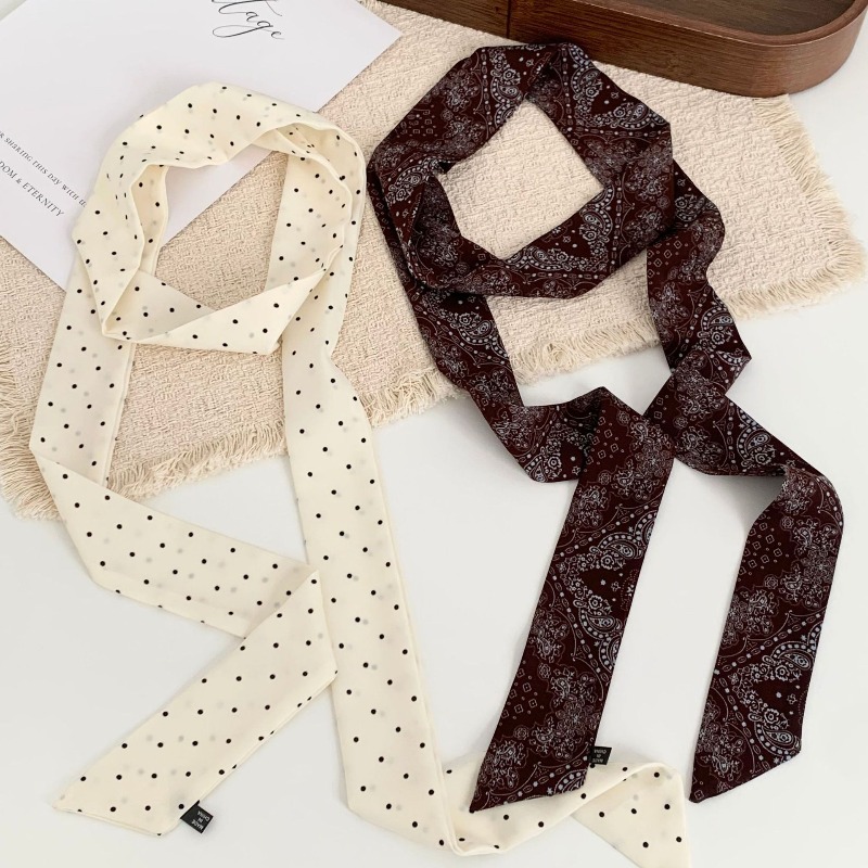Long Polka Dot Skinny Scarf fo - Women'S Vegan Bags review and price