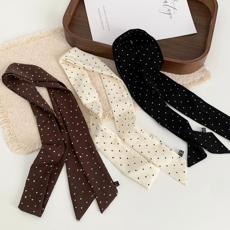 Long Polka Dot Skinny Scarf fo - Women'S Vegan Bags review and price